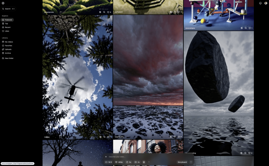 OpenAI's Sora, a powerful AI video generation tool. 